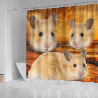 Golden Hamster Print Shower Curtains-Free Shipping - Deruj.com