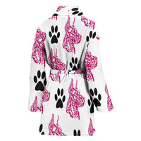 Amazing Great Dane Pink Print Women's Bath Robe-Free Shipping - Deruj.com