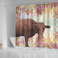 Danish Red cattle (Cow) Print Shower Curtain-Free Shipping - Deruj.com