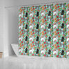 Poodle Dog Floral Print Shower Curtains-Free Shipping - Deruj.com