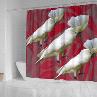 Umbrella Cockatoo Parrot Print Shower Curtains-Free Shipping - Deruj.com
