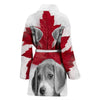 Beagle Dog Print Women's Bath Robe-Free Shipping - Deruj.com
