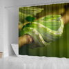 Green Snake Print Shower Curtains-Free Shipping - Deruj.com