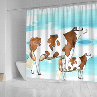 Montbeliarde Cattle (Cow) Print Shower Curtain-Free Shipping - Deruj.com