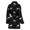 Whippet Dog Pattern Print Women's Bath Robe-Free Shipping - Deruj.com