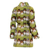 Shetland Sheepdog Pattern Print Women's Bath Robe-Free Shipping - Deruj.com