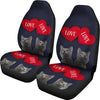 Russian Blue Cat Love Print Car Seat Covers-Free Shipping - Deruj.com