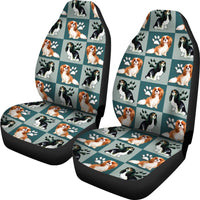 Cavalier King Charles Spaniel Dog Pattern Print Car Seat Covers-Free Shipping - Deruj.com