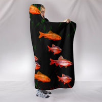 Cherry Barb Fish Print Hooded Blanket-Free Shipping - Deruj.com