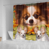 Papillon Dog Print Shower Curtains-Free Shipping - Deruj.com