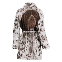 Amazing German Shorthaired Pointer Face Print Women's Bath Robe-Free Shipping - Deruj.com