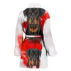 Cute Rottweiler Print Women's Bath Robe-Free Shipping - Deruj.com