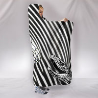 Black & White Snake Print Hooded Blanket-Free Shipping - Deruj.com
