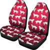Great Pyrenees Dog Art On Red Print Car Seat Covers-Free Shipping - Deruj.com