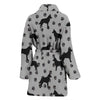 Belgian Malinois Dog Paws Pattern Print Women's Bath Robe-Free Shipping - Deruj.com