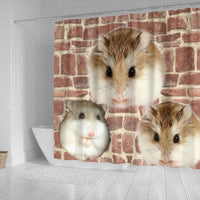 Lovely Roborovski Hamster Print Shower Curtains-Free Shipping - Deruj.com