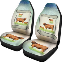 Hand Crafted Red Brangus Cattle (Cow) Print Car Seat Covers-Free Shipping - Deruj.com