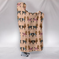Cute Yorkie Pattern Print Hooded Blanket-Free Shipping - Deruj.com