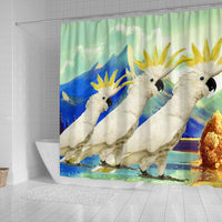 Lovely Cockatoo Parrot Print Shower Curtains-Free Shipping - Deruj.com