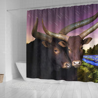 Ankole Watusi Cattle (Cow) Print Shower Curtains-Free Shipping - Deruj.com