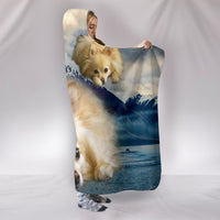 Cute Pomeranian Puppy Print Hooded Blanket-Free Shipping - Deruj.com