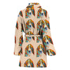 Basset Hound Dog Color Pattern Print Women's Bath Robe-Free Shipping