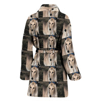 Saluki Dog Patterns Print Women's Bath Robe-Free Shipping - Deruj.com