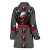 Gun And Skull Print Women's Bath Robe-Free Shipping - Deruj.com