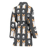 Pembroke Welsh Corgi Print Women's Bath Robe-Free Shipping - Deruj.com