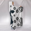 Cow Print with floral Hooded Blanket-Free Shipping - Deruj.com