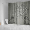 Pug With Rose Print Shower Curtain-Free Shipping - Deruj.com