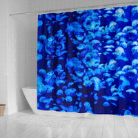 Jelly Fish Blue Print Shower Curtains-Free Shipping - Deruj.com