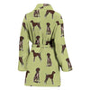 German Shorthaired Pointer Dog Pattern Print Women's Bath Robe-Free Shipping - Deruj.com