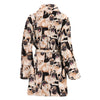 Pug In Lots Print Women's Bath Robe-Free Shipping - Deruj.com