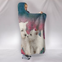 Cute Westie Dog Print Hooded Blanket-Free Shipping - Deruj.com