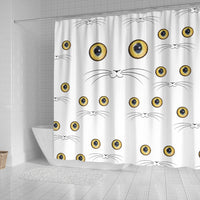 Cute Cats Eyes Print Shower Curtain-Free Shipping - Deruj.com