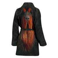 Tibetan Mastiff Dog Print Women's Bath Robe-Free Shipping - Deruj.com