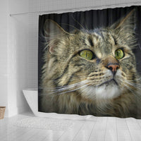 Amazing Norwegian Forest Cat Print Shower Curtains-Free Shipping - Deruj.com
