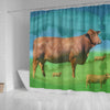 Cute Beefmaster Cattle (Cow) Print Shower Curtain-Free Shipping - Deruj.com