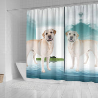 Labrador Retriever Dog Print Shower Curtain-Free Shipping - Deruj.com