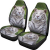 White Bengal Tiger Print Limited Edition Car Seat Covers-Free Shipping - Deruj.com