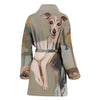 Greyhound Dog Print Women's Bath Robe-Free Shipping - Deruj.com