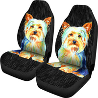 Cute Yorkshire Terrier (Yorkie) Art Print Car Seat Covers- Free Shipping - Deruj.com