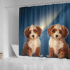 Cute Cavapoo Print Shower Curtains-Free Shipping - Deruj.com