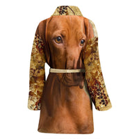 Vizsla Dog Print Women's Bath Robe-Free Shipping - Deruj.com