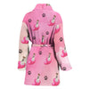 Wire Fox Terrier dog Patterns Print Women's Bath Robe-Free Shipping - Deruj.com