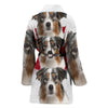 Australian Shepherd Print Women's Bath Robe-Free Shipping - Deruj.com