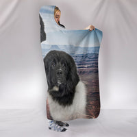 Cute Newfoundland Dog Print Hooded Blanket-Free Shipping - Deruj.com