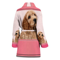 Cute Cockapoo Dog Print Women's Bath Robe-Free Shipping - Deruj.com