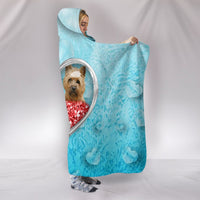 Cairn Terrier In Heart Print Hooded Blanket-Free Shipping - Deruj.com